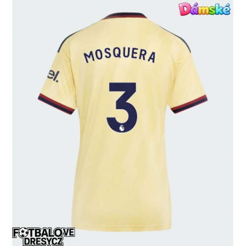 Arsenal Cristhian Mosquera #3 Dámské Alternativní Dres 2026-27 Krátký Rukáv Arsenal Cristhian Mosquera #3 Dámské Alternativní Dres 2026-27 Krátký Rukáv